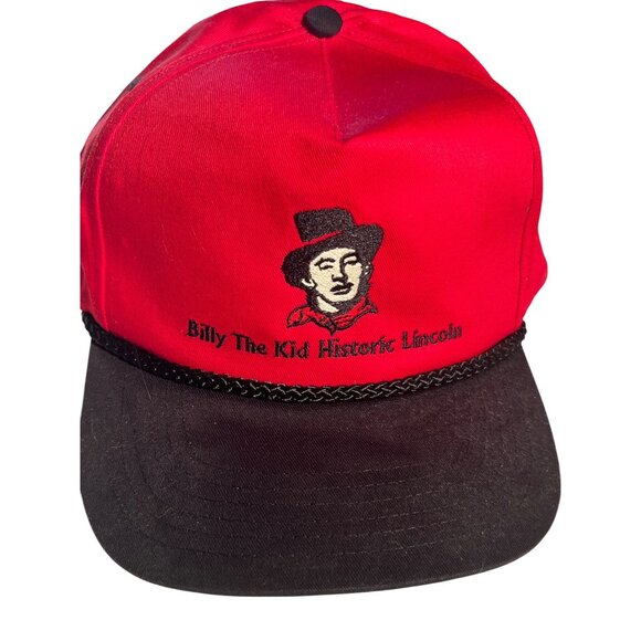 Billy The Kid Historic Lincoln Snapback Hat Red & Black Adjustable Cap - Picture 1 of 7